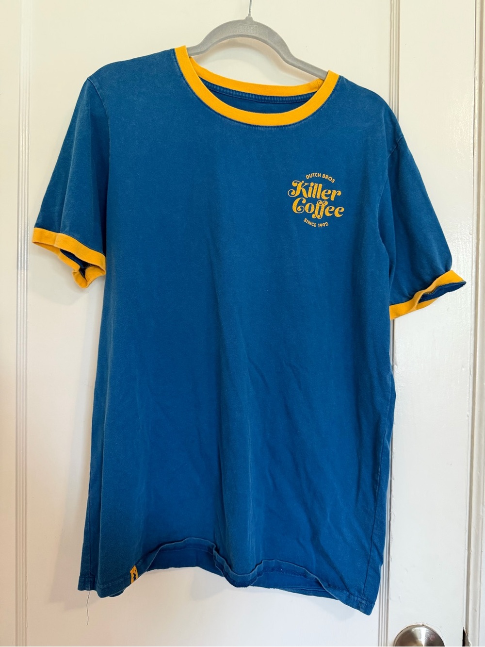 Blue & Yellow Dutch bros Unisex Killer Coffee Tee